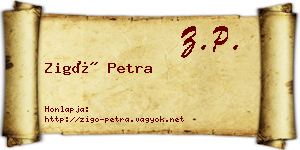 Zigó Petra névjegykártya